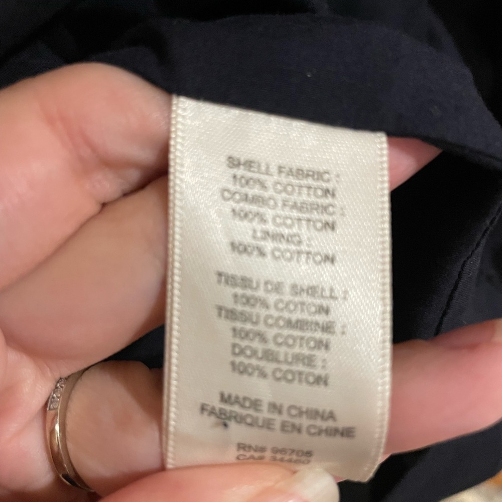 Rebecca Taylor Midnight Blue Dress Cotton Size 6 - Picture 8 of 11